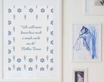 Custom Quote Print | Wallpaper Art, Nursery Art, Office,Wall Art, Floral Print