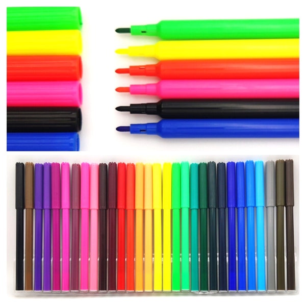 30er Pack Creative Kids Filzstifte Wassermalstifte Malstifte 13,5 cm Länge 2 mm Stärke Ideal für kreativen Malspaß Bunte Vielfalt Künstler