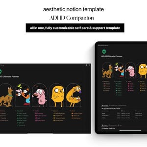 ADHD Notion Template, ADHD Notion Life Planner, All in One Notion Template, ADHD Digital Planner, Notion Dashboard