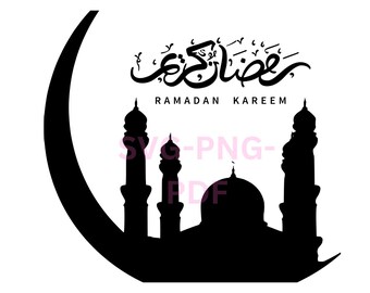 Ramadan Kareem SVG, Ramadan PNG, Instant download ramadan decor, printable Svg, PDF,Ramadan Cut files, Ramadan png, Eid mubarak png