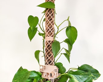 Helix Designer Moss Stick Climbing Aid Humidifier Starter Kit | beige black white