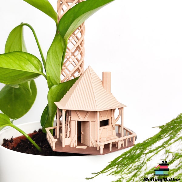 Tiny Treehouse « the Hut », mini cabane dans les arbres pour plantes d'intérieur | imprimé en 3D