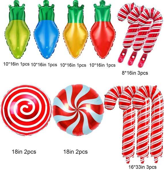 Christmas Balloon Garland Arch Kit Red and White Confetti Latex