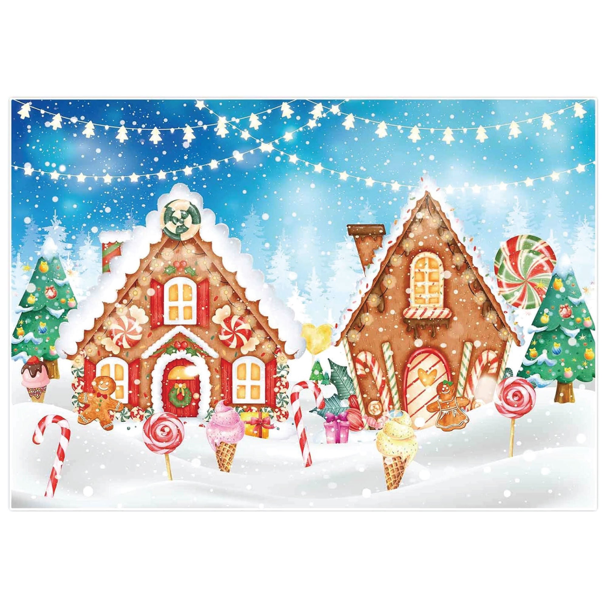 Christmas Gingerbread House Backdrop Cookie Exchange Candyland Etsy