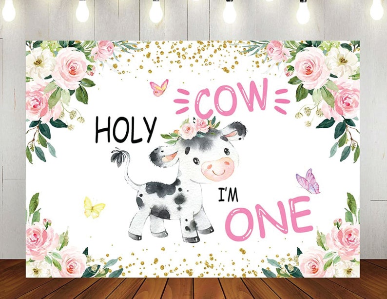 Wonderland Flowers Butterfly Balloons Backdrop For Girl 1st One Year Old First Birthday Cake Smash Decor Backdrop Photo Studio Photography Background | IE - View #6