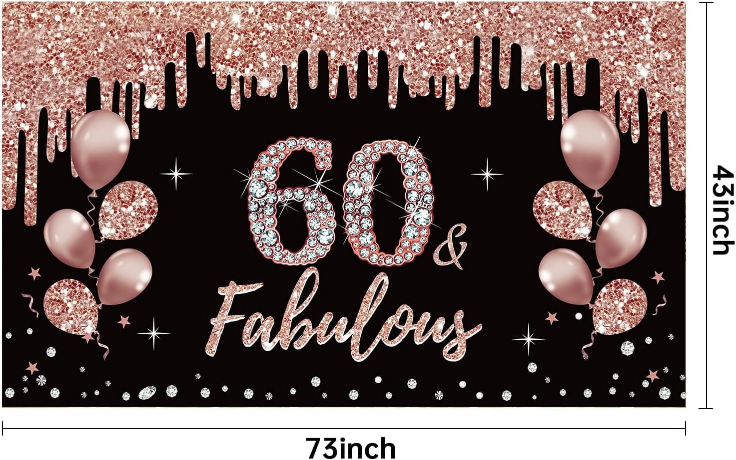 PAKBOOM Happy 60th Birthday Sfondo Banner – 60 Compleanno