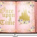 Once Upon a Time Backdrop Banner Pink Floral Gold Castle Princess ...