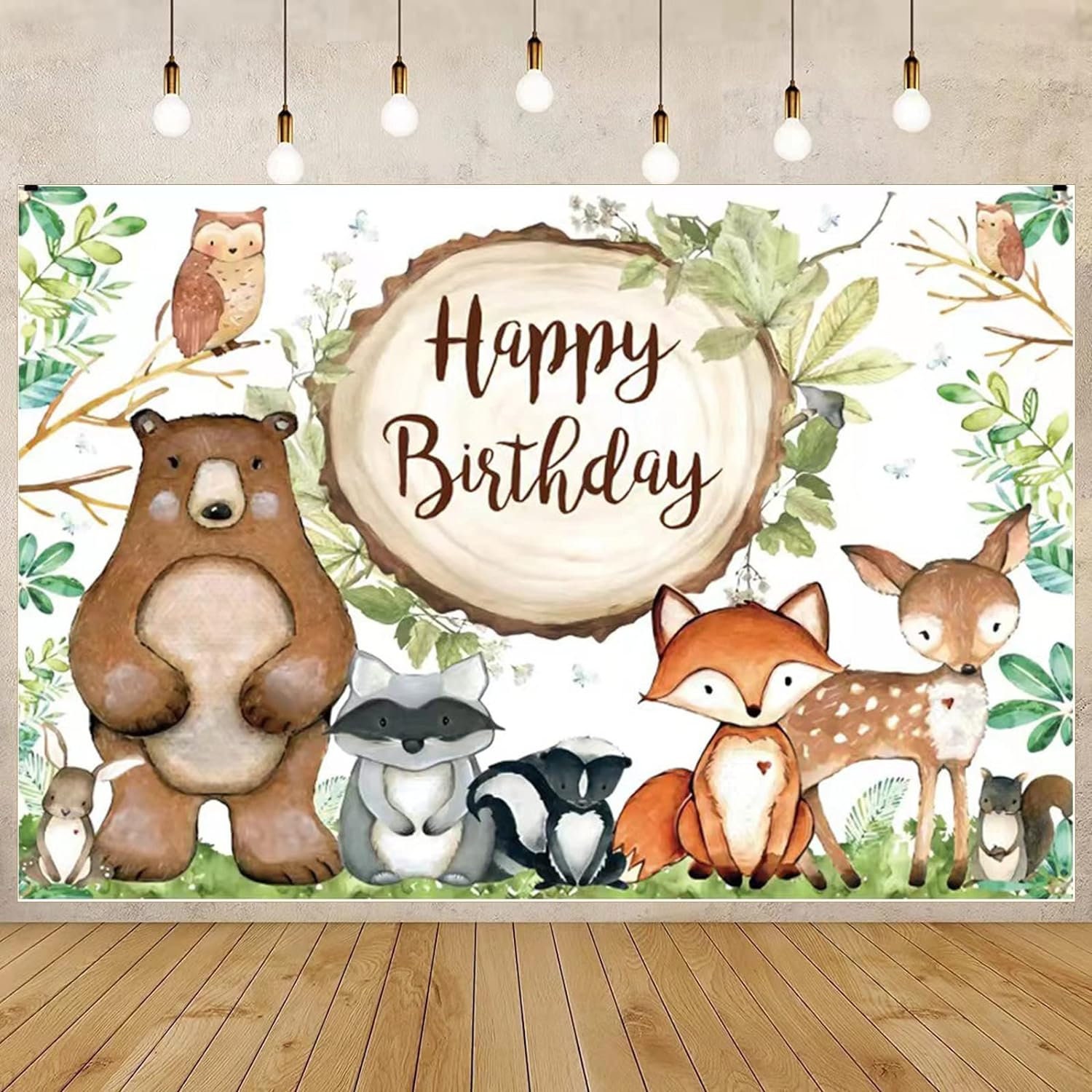 Amazon | 森林の動物 誕生日パーティー招待状 (20枚 封筒付き