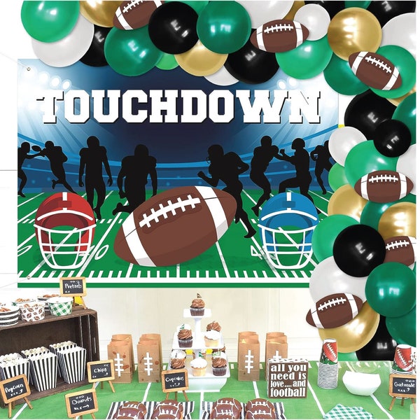 Football Party Balloon Arch Kit Etsy