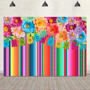 7X5FT Fiesta Party Decorations Backdrop Mexican Theme Background