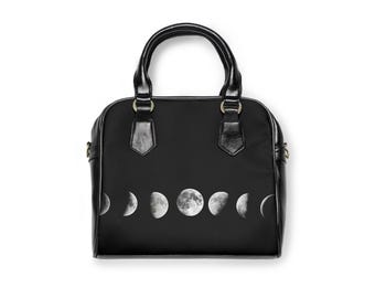 天体モチーフの太陽と月をあしらったショルダーバッグ – 占星術好きの