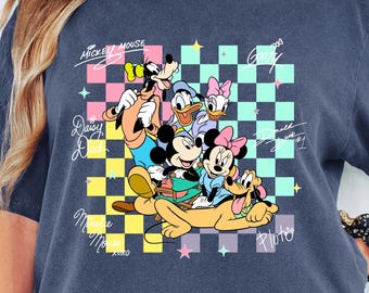 Comfort Colors® Retro Mickey and Friends Signatures Shirt, Magic Kingdom