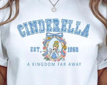 Cinderella Shirt, Vintage Disney Princess T-Shirt, Est 1950 Tee