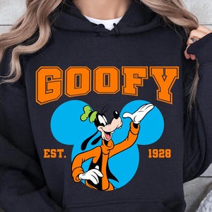 Goofy Est 1928 Hoodie, Disney Mouse Head Sweatshirt