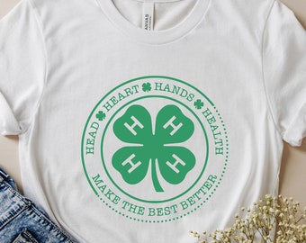 Camiseta 4-H Clover, Camiseta del Día de San Patricio para la Salud del Corazón
