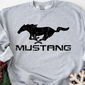 Vintage Ford Mustang Sweatshirt, Mustang The Legend Lives Gifts, American Muscle Sweater, Classic Cars Mustang Hoodie, Mustang Lovers Hoodie