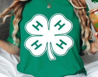 Bella Canvas 4H Clover T-shirt, St Patricks Day Tee