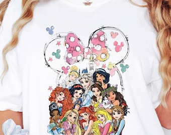 Comfort Colors® Disney Princess Shirt, Watercolor Castle T-Shirt
