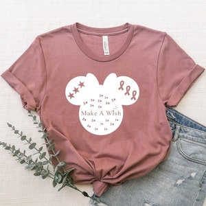 Disney Make A Wish Tshirt, Cancer Shirt, Disney Cancer Shirt, Minnie Cancer T-shirt, Cancer Tshirt, Disney Family Shirt, Disney Vacation Tee