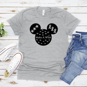 Disney Make A Wish Tshirt, Cancer Shirt, Disney Cancer Shirt, Mickey Cancer T-shirt, Cancer Tshirt, Disney Family Shirt, Disney Vacation Tee