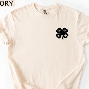 Comfort Colors® Pocket Size 4-H Clover Shirt, Minimalist 4H Club Logo Tee