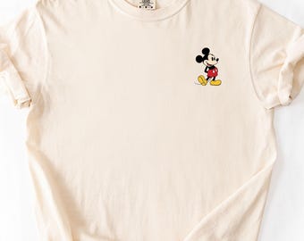Pocket Size Mickey Mouse Tshirt, Comfort Colors® 1717 Tee, Disney Shirt