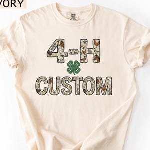 Custom 4-H T-Shirt, Comfort Colors® Shirt, Personalized Clover Tshirt