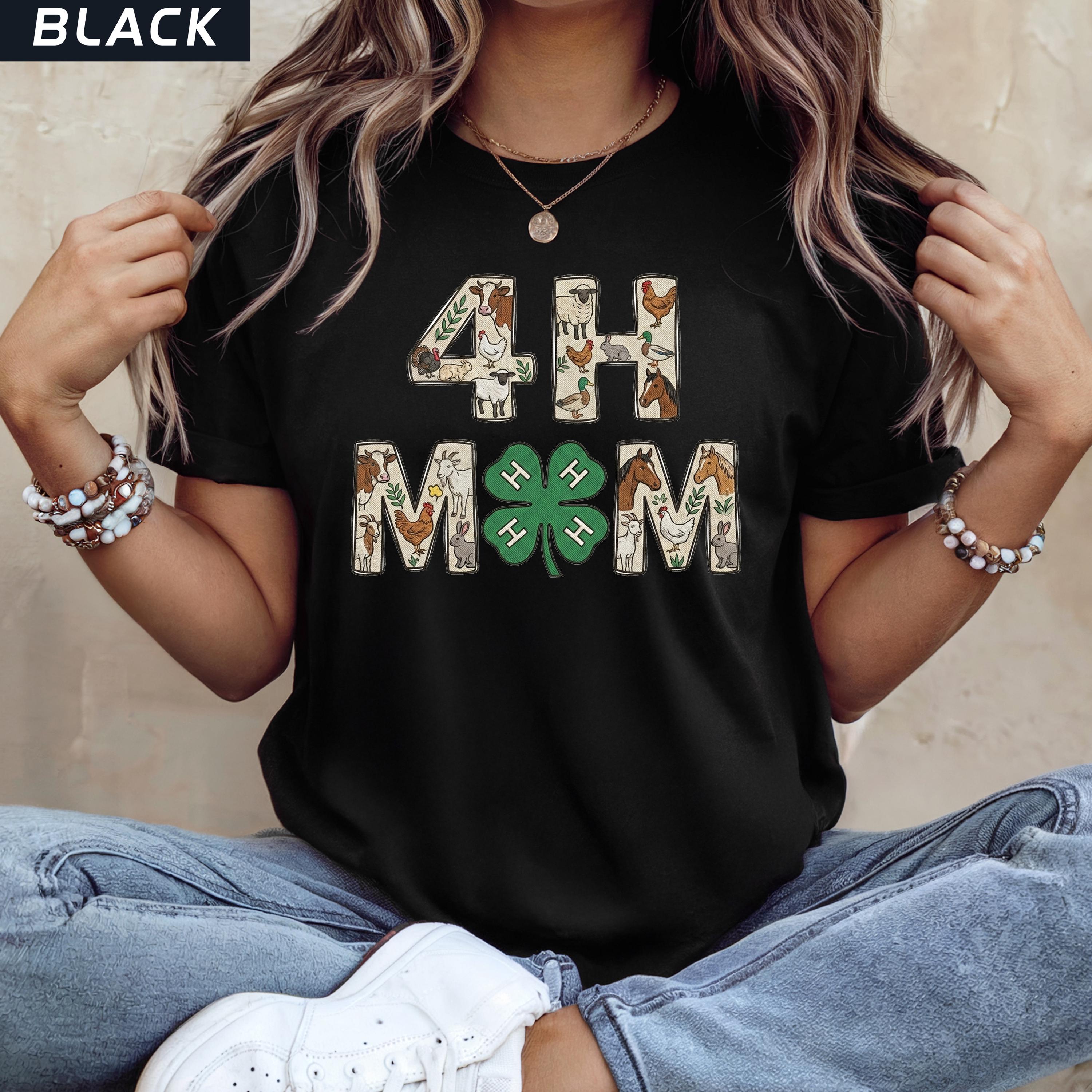 4H Mom T-shirt, 4-H Animals Tee - Etsy