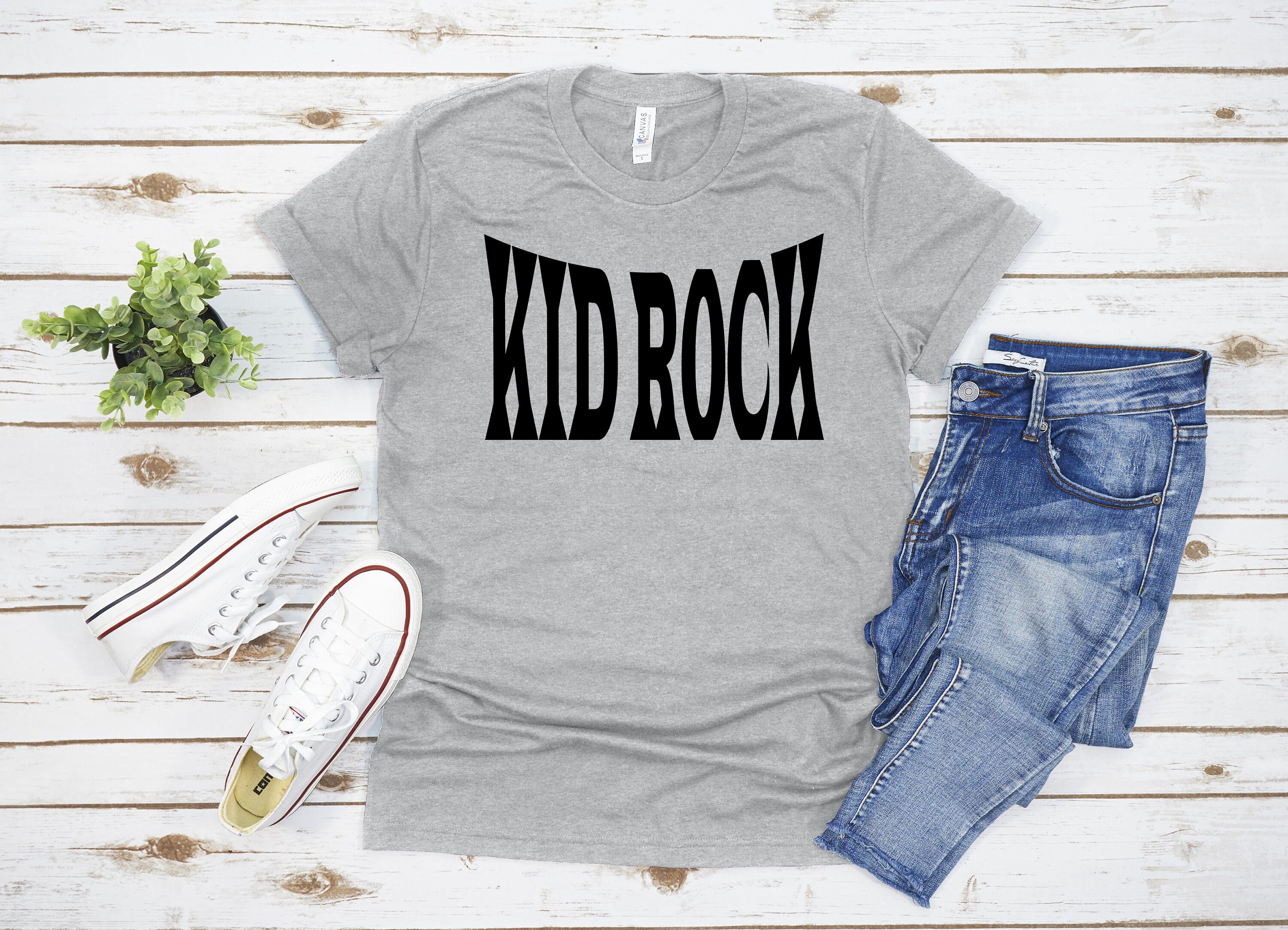 T-shirt Kid Rock The History Of Rock - Unisexe Blanc Taille XL - Modèle QX883
