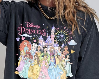 Retro Disney Princess Characters Shirts, Disneyland Princess