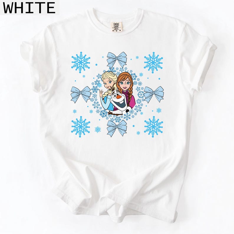 Frozen T-Shirt, Elsa Anna Olaf Shirt, Comfort Colors® 1717 Tee image 1