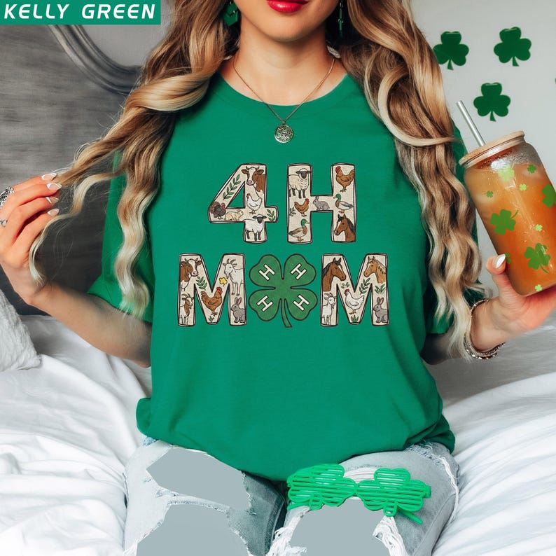 4H Mom T-shirt, 4-H Animals Tee - Etsy