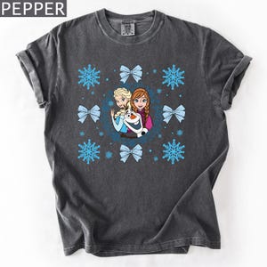 Frozen T-Shirt, Elsa Anna Olaf Shirt, Comfort Colors® 1717 Tee image 2