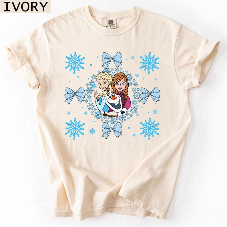 Frozen T-Shirt, Elsa Anna Olaf Shirt, Comfort Colors® 1717 Tee image 3