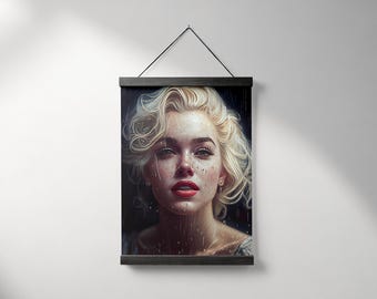 Marilyn Monroe Poster: B2 Art Print with Optional Magnetic Frame