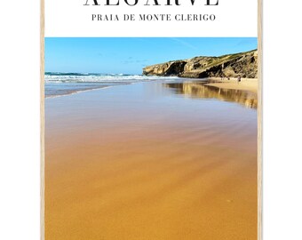 Praia de Monte Clerigo, Algarve original Photography Print, Framed Wall Art from Portugal | Coastal Home Decor& Gift Idea for Travel Lovers