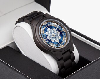 Italian Olive Wood Watch – Unisex Wooden Wristwatch with CITIZEN Quartz, Handmade & Exclusive Edition