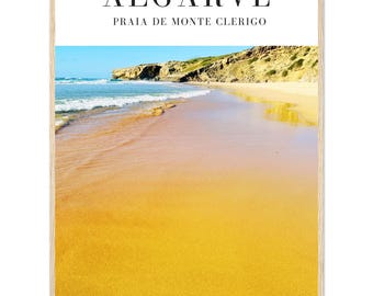 Praia de Monte Clerigo, Algarve original Photography Print – Framed Wall Art from Portugal, Coastal Home Decor Gift Idea for Travel Lovers