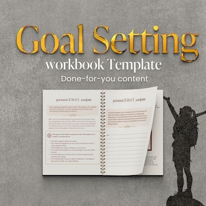 Bearbeitbare Arbeitsmappe mit Canva-Vorlage, Bleimagnet für Trainer, Zielplaner, Zielmanagement, Wachstumsmanagement, Coaching-Tools