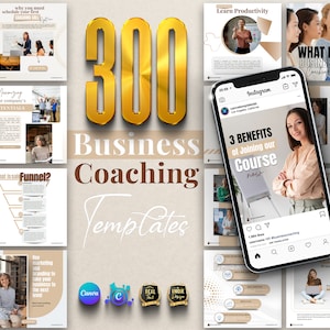 Coaching Business Template, Canva Coaching Business, Business Coaching Canva Template, Instagram Templates Coach, Instagram Templates Canva