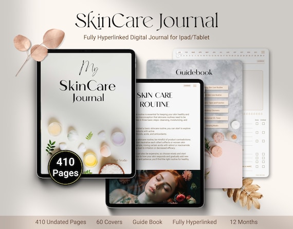 Digital Skincare Journal: Routine Tracker, Active Ingredients Guide (Digital Download)