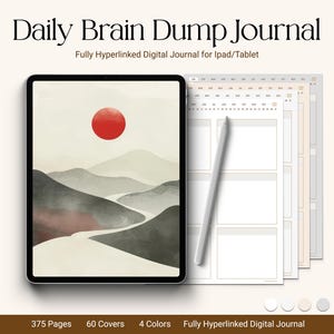 Diario digital de volcado mental diario: Plantilla de GoodNotes sin fecha (PDF)
