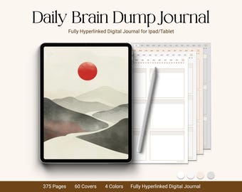 Daily Brain Dump Digital Journal: Undated GoodNotes Template (PDF)
