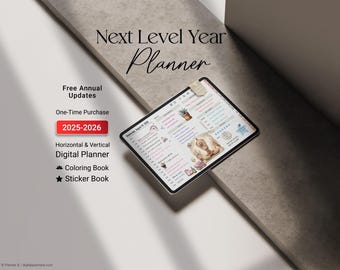 2026 Digital Planner for Goodnotes: iPad Planner with Stickers & Coloring Book (Lifetime Updates)