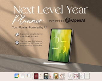 AI-Powered 2025 Digital Planner: Fitness & Life Coach (PDF)