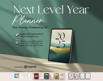 2025 AI Digital Planner: Daily, Weekly, Monthly (PDF)