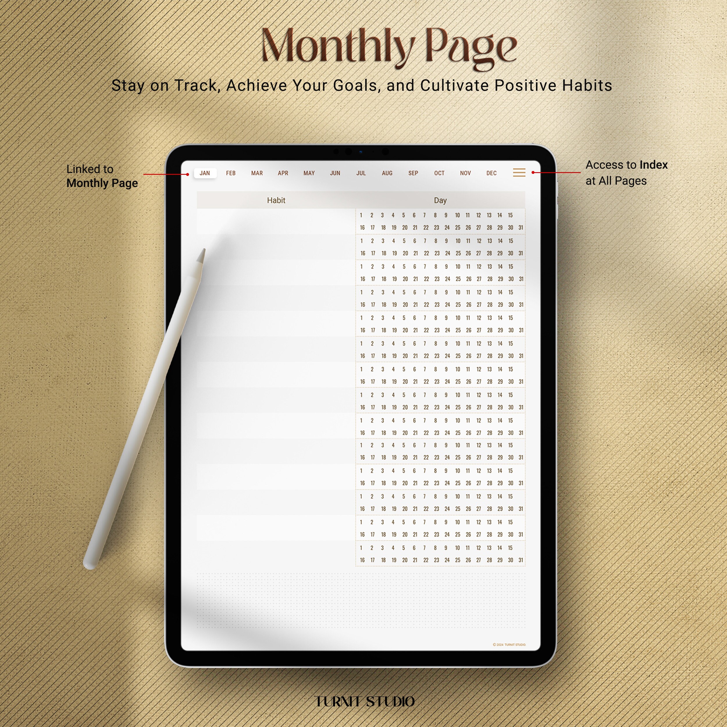 Update Notes Tracker Digital Habit Tracker: Goodnotes Planner, Undated Journal (PDF Download ...