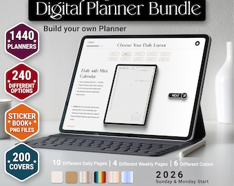2026 All-in-One Digital Planner Bundle for iPad & Tablet|  Goodnotes, Notability (PDF)