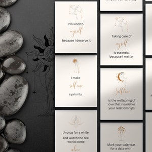 self care card deck Canva Template - card view 1