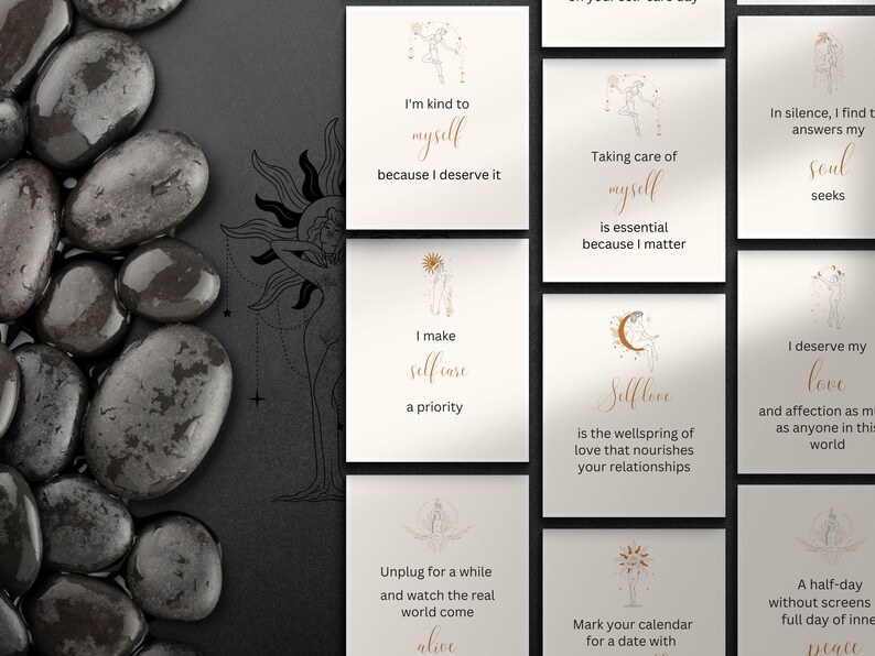 self care card deck Canva Template - card view 1
